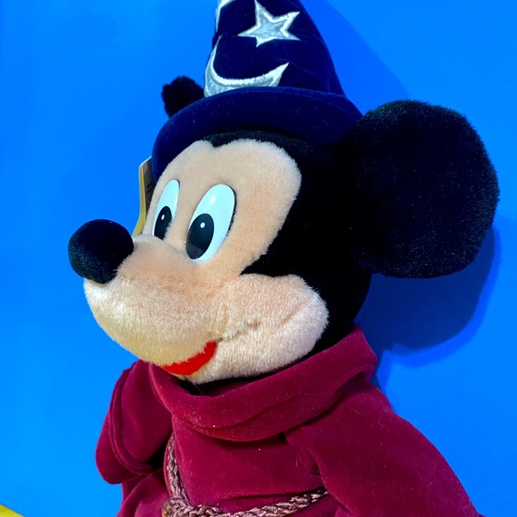 DISNEY NWT VTG 90s FANTASIA MICKEY MOUSE SORCERER PLUSH DISNEY STORE EXCLUSIVE - Picture 3 of 13
